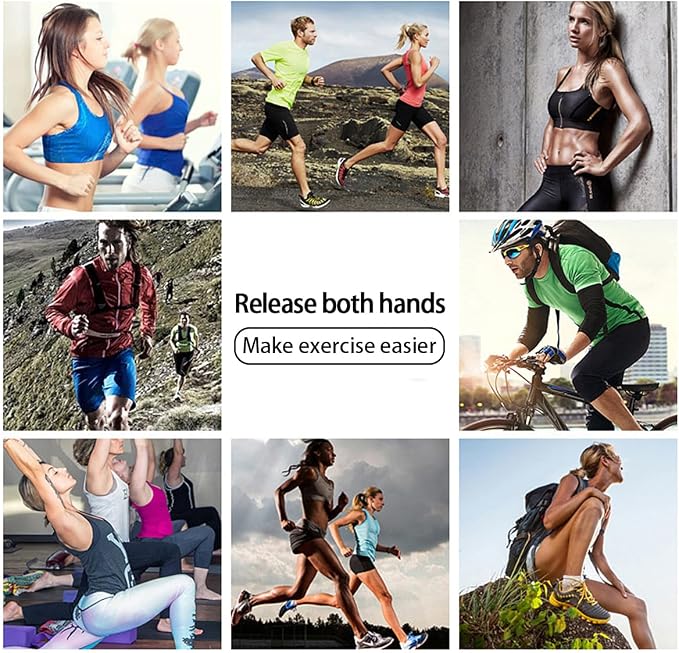 Running Phone Armband for Men Women,Universal Arm Bands for Phones Below 8 Inches,Waterproof Cell Phone Armband for Hiking,Running,Cycling,Climbing(Blue M)
