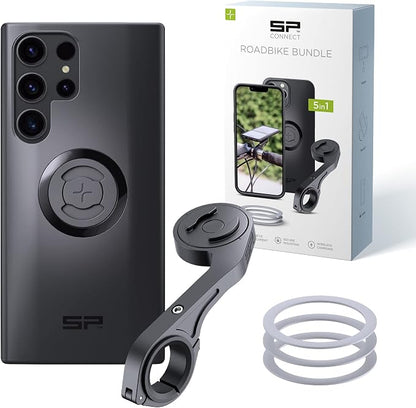 SP CONNECT Road Bike Bundle | SPC+ | Compatible with Samsung S23 Ultra | Bike Phone Mount | Bicycle Accessories and Bike Phone Holder | Cell Phone Holder Black