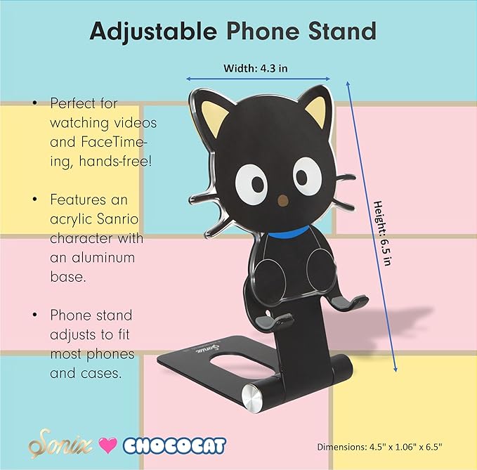 Sonix x Sanrio Character Phone Stand | Adjustable Cell Phone Holder, Desk Stand, Dock | Chococat Cat