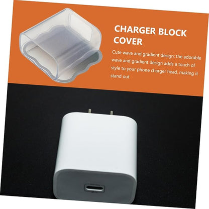 Cute Gradient Charger Case Cover Wear-resistant Power Adapter Protector for Phone Charger Accessories Easy to Install and Remove Tpu Material