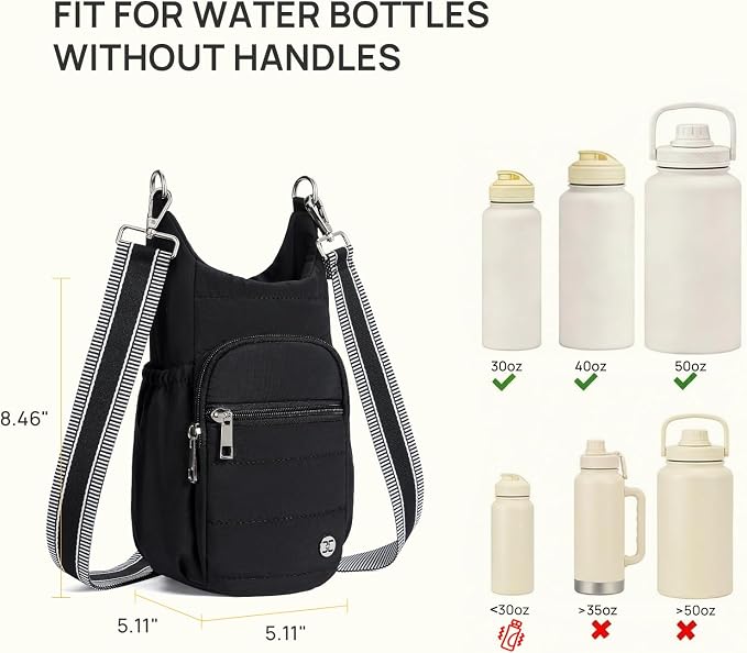 Telena Water Bottle Holder with Strap RFID Crossbody Bags for Women for Walking, Hiking, Cycling