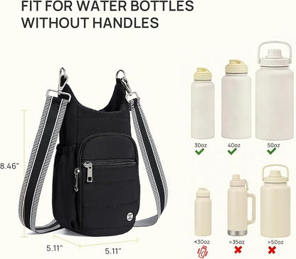 Telena Water Bottle Holder with Strap RFID Crossbody Bags for Women for Walking, Hiking, Cycling