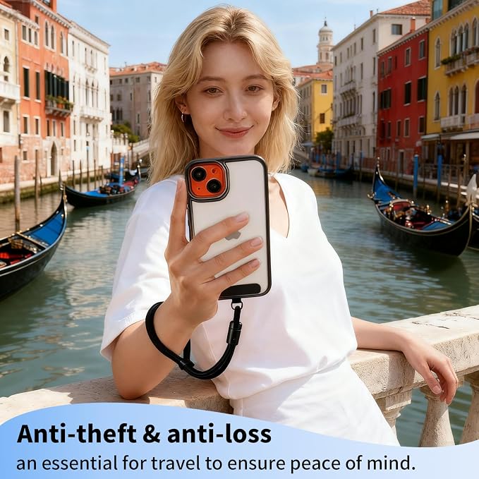 Anti Theft Phone Wrist Strap With 2 Metal Tether Tabs，Adjustable Wristlet & Hand Cell Phone Lanyard for Women and Men