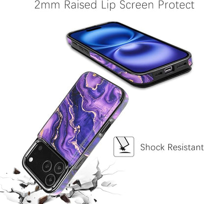 uCOLOR for iPhone 17 Pro Max Wallet Case with Card Holder PU Leather RFID Blocking Design iPhone 17 Pro Max flip case for Women Men Magnetic Clasp Kickstand Design 6.9 inch (Amethyst Dreams)