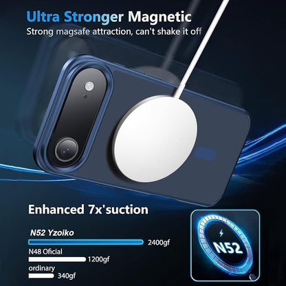 Magnetic for iPhone Air case, with Camera Lens Protector [10Ft Military-Grade Protection] Compatible with fit MagSafe Slim case for iPhone 17 Air 6.5 inch, Deep Blue