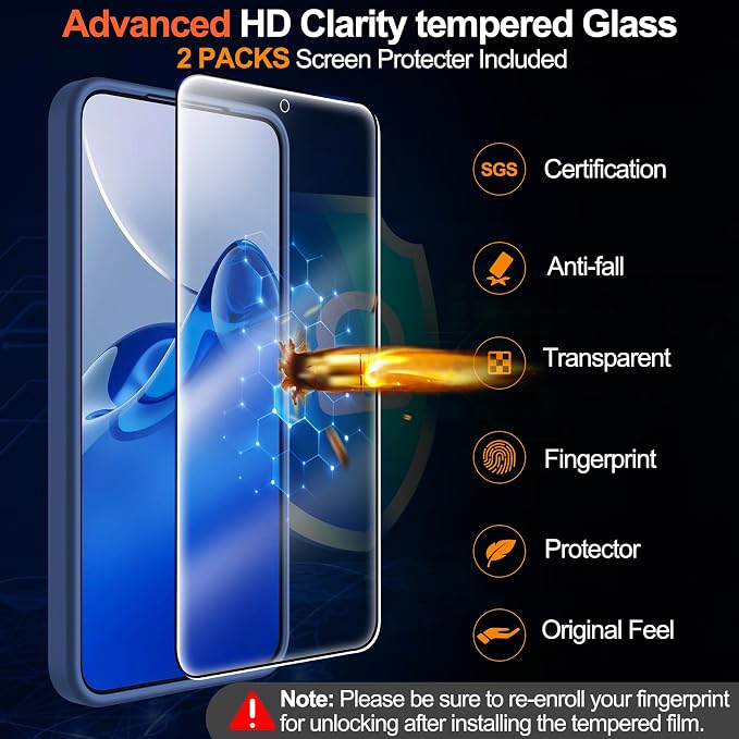 MOZOTER for Samsung Galaxy S25 Plus Case with Magnetic,[Compatible with MagSafe][12Ft Military Dropproof][2*Screen Protector] Translucent Slim Shockproof Holsters Case for S25 Plus,6.7"-Blue