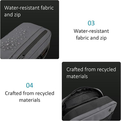 Travel Organizer Pouch Electronic Accessories Carry Case Waterproof Double Layers All-in-One for Cord, Phone, Airpods, USB Flash Drive for Men Women, Portable Charger Organizer (Grey)