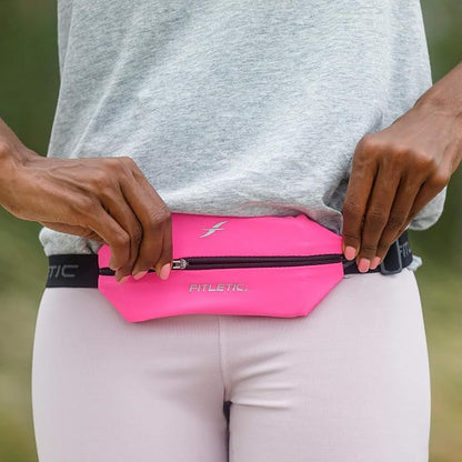 Fitletic Active Lifestyle Fanny Pack & Mini Sports Running Belt For Men & Women – Lightweight, Low Profile- Ultra-Soft Expandable Lycra Pouch - Fits All Phones – Inner Pocket