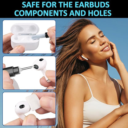 Ordilend for iPhone Cleaning Kit for Charging Port Cleaner, Cleaner Kit for AirPod Multi-Tool iPhone Cleaner Repair Lightning Cable for iPad Connector Airpod Speaker Compact Portable with Storage Case
