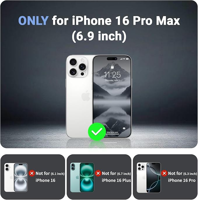 jaroco Magnetic for iPhone 16 Pro Max Case, [Compatible with MagSafe][Military Grade Drop Protection][Heavy Duty Protection][Non-Slip][Shockproof] 2-Layer Durable Bumper Phone Case 6.9''-Gray
