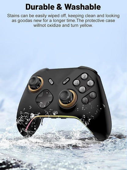 Silicone Protective Case for Flydigi Vader 5 Pro Wireless Controller, Full-Body Protective Cover with Precise Cutout, Shockproof Dustproof Protector Sleeve & Scratch-Resistant Sleeve (Black)