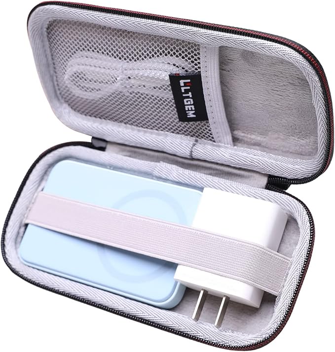 LTGEM EVA Case for Compatible with Anker 622 623Magnetic Battery and Apple MagSafe Battery Pack, Power Bank Storage Holder for Anker and iPhone USB C Charger