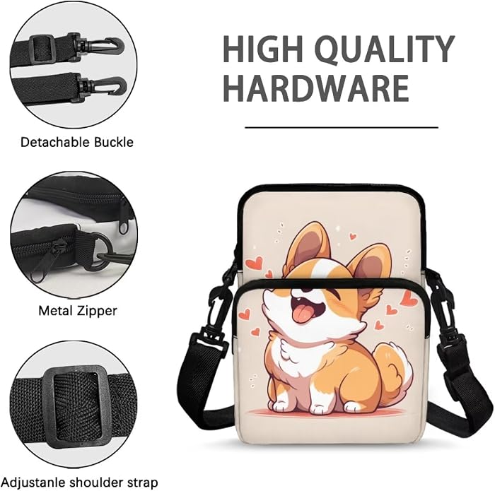 Men's Crossbody Bag, Small Cell Phone Wallet, Women's Shoulder Handbag, Travel Gym Bag