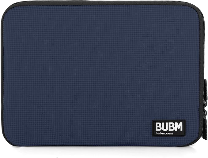 BUBM Double Layer Electronics Organizer, Travel Gadget Bag for Cables, Memory Cards, Flash Hard Drive and More, Fit for iPad or Tablet(up To 9.7")--Large, Dark Blue | Travel Gadget Bag For Cables, Memory Cards, Flash Hard Drive and More, Fit For iPad o...