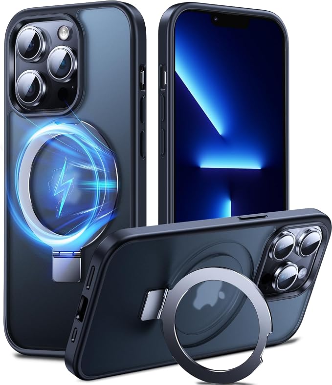 Chicfun 3-in-1 [Magnetic+Kickstand+Ring Holder] for iPhone 13 Pro Case Compatible with MagSafe, iPhone 13 Pro Phone Case with Stand Military Shockproof Silicone Protective Magnetic Hard Cover