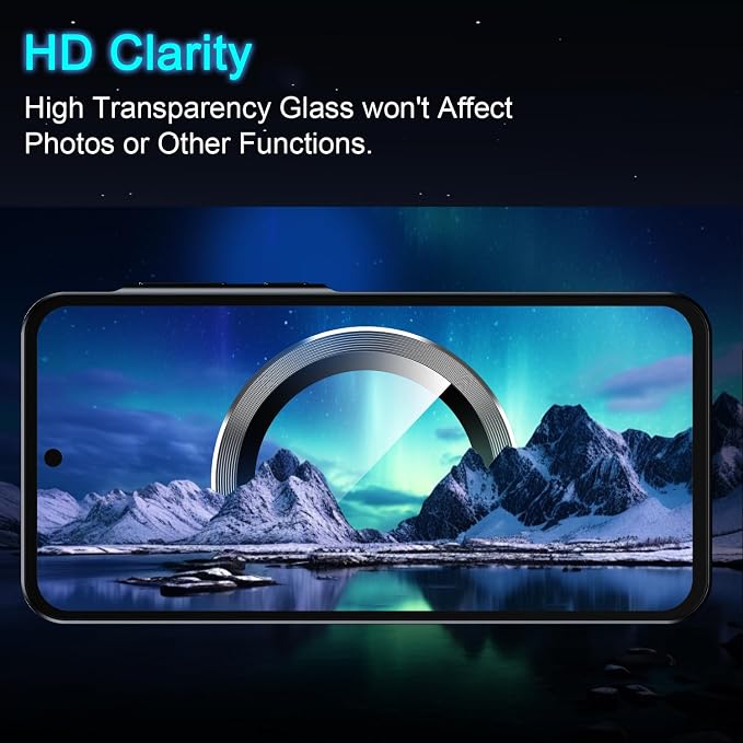 AFARER Lens Protector for iPhone 17/16/16Plus [Original Shooting Model][Strong Adsorption] Shatterproof Ultra HD Tempered Glass Rear Camera Screen Cover,Case Friendly,Colorful,1 Set