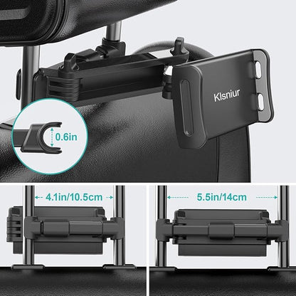 Car Headrest Mount, Tablet Headrest Holder, Car Backseat Seat Mount Holder Universal 360° Rotating Adjustable for 6"-10.5" Tablet iPad iPad Air iPad mini,Samsung Galaxy