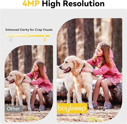 Window Camera 2 Pack, 4MP Indoor Camera with Phone App, Dual-Band WiFi 6 Cameras for Home Security with Full Color Night Vision, AI Person & Motion Detection, 24/7 Recording, Compatible with Alexa