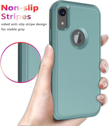 Diverbox for iPhone Xr Case [Shockproof] [Dropproof] [Dust-Proof],Heavy Duty Protection Phone Case Cover for Apple iPhone XR (Pine Green)