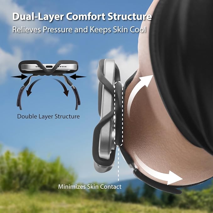 BONE Run Tie 3, Running Phone Armband, Skin-Friendly Silicone Sport Armband with Dual Layer Structure for Heat-Dissipation, Workout Phone Holder for iPhone and 4-7"-7.2" Smartphones (Size S)