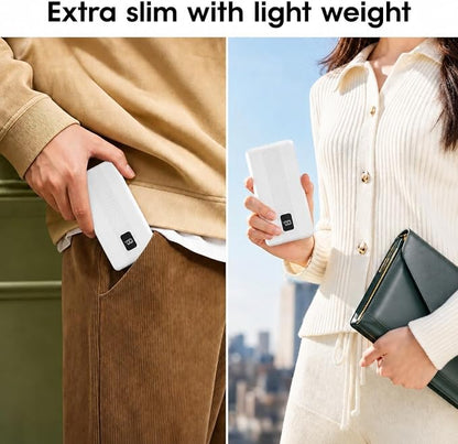 10000mAh Portable Charger with 4 Built-in Cables, 22.5W Fast Charging Power Bank, LED Display, Slim Travel Battery Pack for iPhone 17/16/15/14, Samsung Galaxy, iPad & More