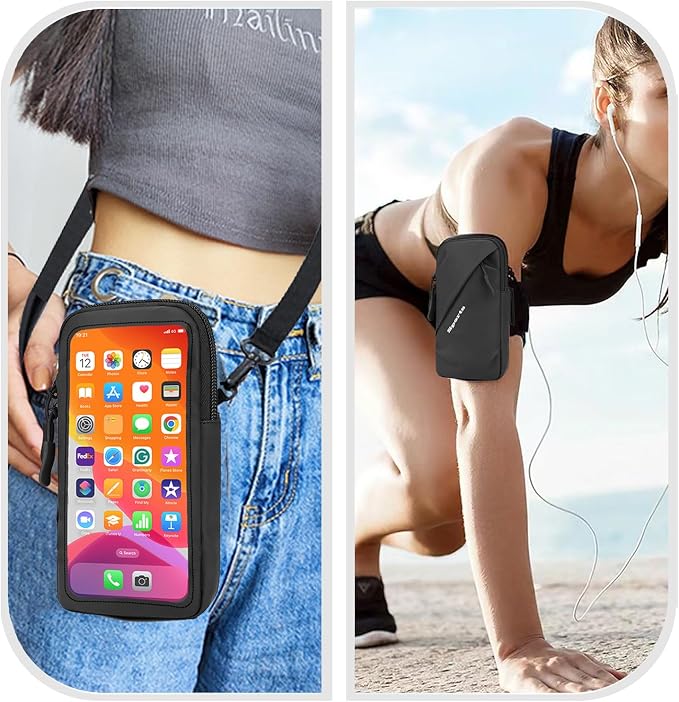 Prime Comfort Phone Holder, Armband, Clear Crossbody Phone Bag, Phone Purse