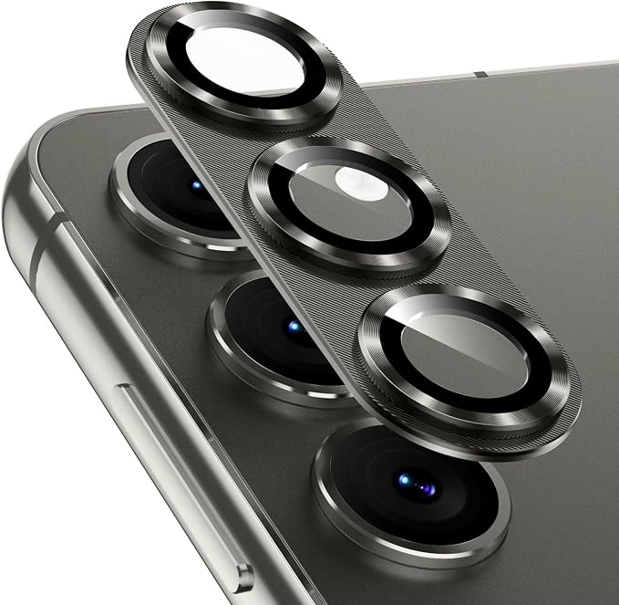 Korecase Camera Lens Protector for Samsung Galaxy S24 Plus Tempered Glass Camera Film Cover, Strong Adhesion, 9H Hardness Anti-Scratch Rear Camera Lens Cover for Samsung S24Plus, Grey