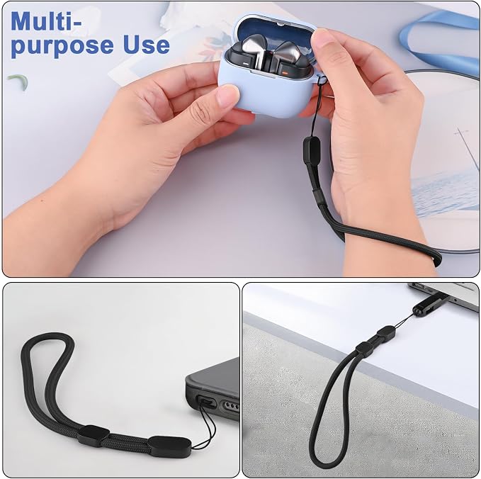 Meliya 4-Pack Phone Wrist Strap, Adjustable Hand Wrist Strap Lanyard with 4pcs Tether Tabs for Most Phone Case