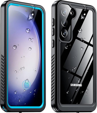Temdan for Samsung Galaxy S23 Case,Waterproof Built-in Lens & Screen Protector[Full Body Shockproof][12 FT Military Drop Proof][Dustproof][IP68 Underwater] Case for Galaxy S23 5G Blue