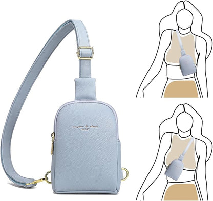 INICAT Small Sling Bag for Women Everyday & Travel Crossbody Bags Lightweight Cross Body Purses Vegan Leather