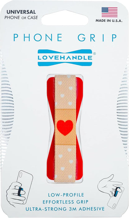 LOVEHANDLE Universal Phone Grip for Smartphones & Mini Tablets - Phone Holder for Hand - Wireless Charging Compatible - Made in The USA - Get Well Soon