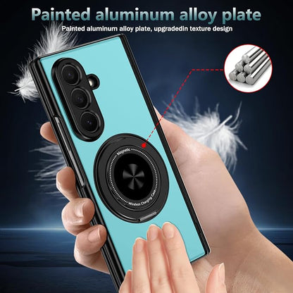Hekodonk for Galaxy Z Fold 8 Ultra Case with 360 Rotatable Stand,[Compatible with MagSafe][Front Screen Protector],Magnetic Ring Holder with Hinge Protective Case for Samsung Z Fold 8 Ultra,Light Blue