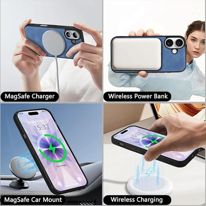 Wallet Case for iPhone 17 with Card Holder/Crossbody Wallet/Strap,[RFID Blocking][Magnetic] PU Leather Phone Case for iPhone 17,6.3 in,Dream Sky Blue