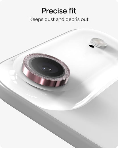 ZAGG iPhone Camera Lens Protector for iPhone Air - Pink Glitter, Camera Ring, Maximum Impact & Scratch Protection, Anti-Reflective Technology, Smudge-Resistant, Precise Fit, Glass Elite