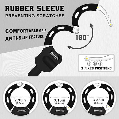 Electric Scooter Locks Anti Theft, E Scooter Phone Holder & Scooter Chain Lock with Key, Heavy-Duty Anti-Theft Lock with Waterproof Storage Bag, Accessories for Electric Scooters and Bicycles