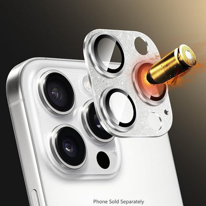SAHARA - Ultra-Strong Camera Lens Protector for iPhone 16 Pro/16 Pro Max (2-Pack), Glitsen, (ZD00165)