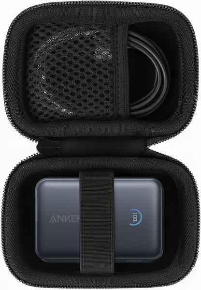 khanka Hard Case for Anker Nano 10000mAh 45W/A1665/A1664 Power Bank,Black | EVA Hard Shell, Easy Carry Handle, Secure Custom Fit for Anker Nano Power Bank, 10,000mAh Portable Charger, Case Only