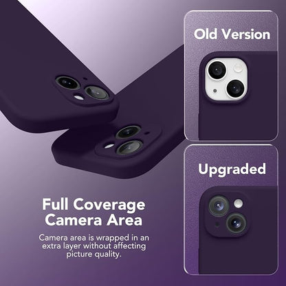 Magnetic for iPhone 13 Case, Compatible with MagSafe, [Full Camera Protection][Screen Protector] Silicone Shockproof Protective Phone Case for iPhone 13 6.1", Deep Purple
