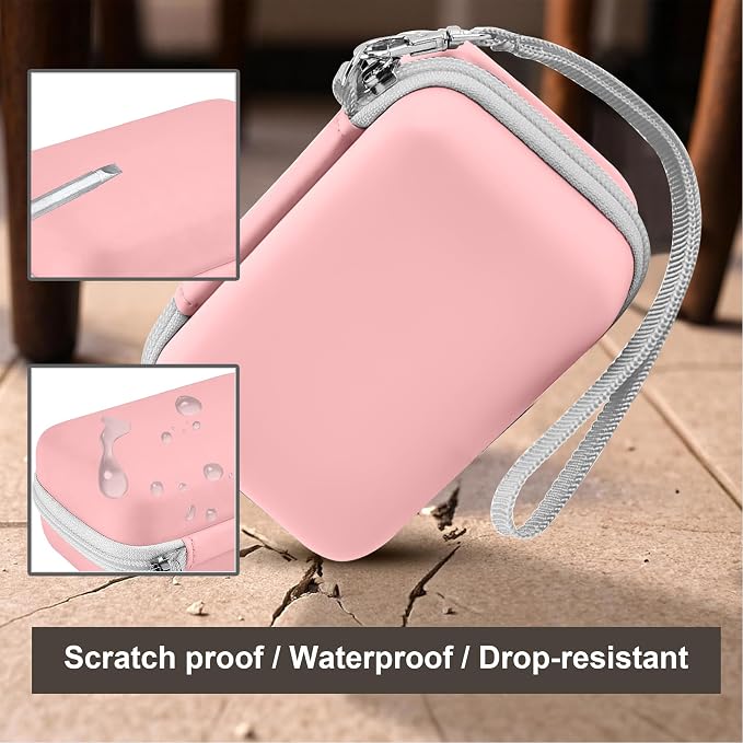 Leayjeen Travel Case Compatible with Hicober 3 in 1 Charging Station/UCOMX Nano Magnetic 2 in 1 Wireless Charger,Foldable Magnetic Charging Station Storage Holder Bag-Pink (Case Only)