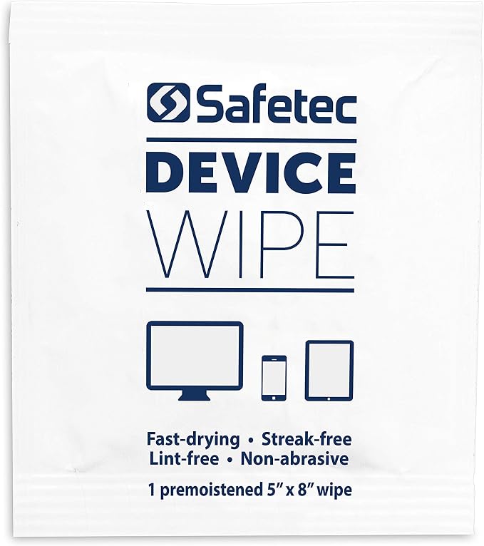Safetec Device Wipes for Cellphones, Tablets & Screens (4 Pack of 100ct Wipes - 400 Cleaning Cloths)