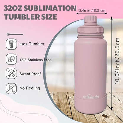 32oz Insulated Tumbler with Magnetic Phone Holder, Gym Water Bottle | Leak Proof Lid, 24hr Cold & 12hr Hot, Non-Slip Base | Travel Mug, Reusable & Eco-Friendly (light pink, 32, ounces)
