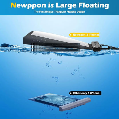 4 Pack Floating Waterproof Phone Pouch - Universal Large Floatable Water Proof Dry Bag Case - Float Clear Cell Holder with Lanyard - for iPhone 17 Pro Max Samsung Galaxy - Beach Swimming Pool
