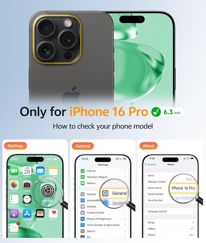 FNTCASE for iPhone 16 Pro Case: [Compatible with Magsafe] Translucent Matte Cases with [Full Camera Protection] [Screen Protector] Military Grade Shockproof Protective Phone Cover - Green
