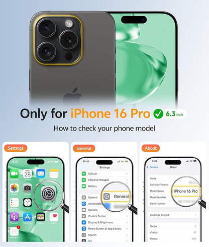 FNTCASE for iPhone 16 Pro Case: [Compatible with Magsafe] Translucent Matte Cases with [Full Camera Protection] [Screen Protector] Military Grade Shockproof Protective Phone Cover - Green