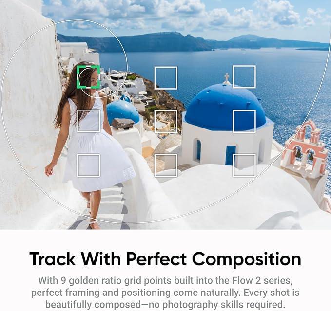 Insta360 Flow 2 Plus AI Tracker Bundle White - Foldable Phone Gimbal, AI Tracking with Any App, Multi-Person Tracking, Built-in Tripod/Selfie Stick, Remote Control, Smartphone Stabilizer, Travel