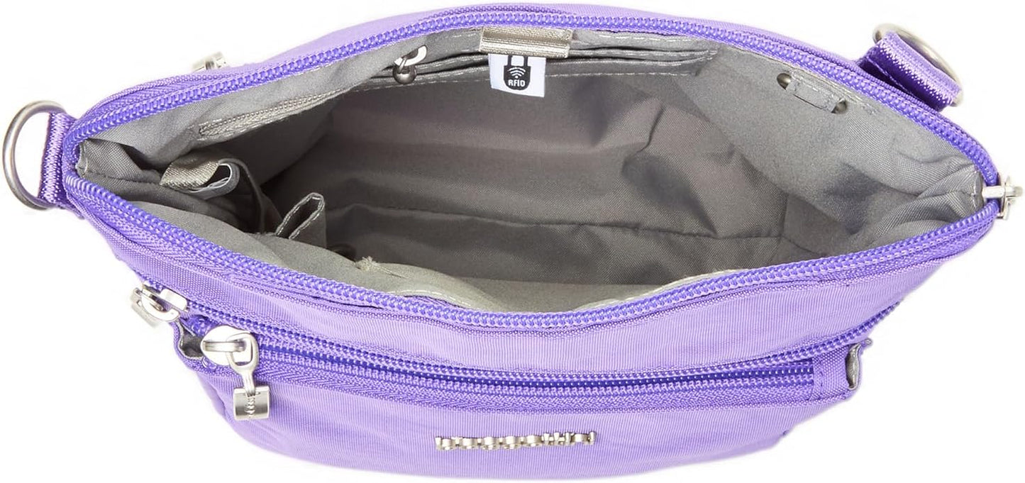 Baggallini Modern Pocket Crossbody Bag for Women, 8.5"x8.5" Handbag Purse with RFID, Lightweight Water-Resistant