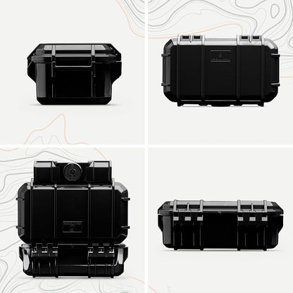 Evergreen 57 Waterproof Dry Box Protective Case - Travel Safe/Mil Spec/USA Made - for Cameras, Phones, Ammo Can, Camping, Hiking, Boating, Water Sports, Knives, & Survival (Black)