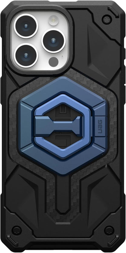 URBAN ARMOR GEAR UAG Magnetic Ring Stand Compatible with MagSafe Magnet, Removable Metal Finger Ring Grip 360 Rotation Adjustable Kickstand for iPhone 17, Galaxy S26, Mallard/Bright Blue