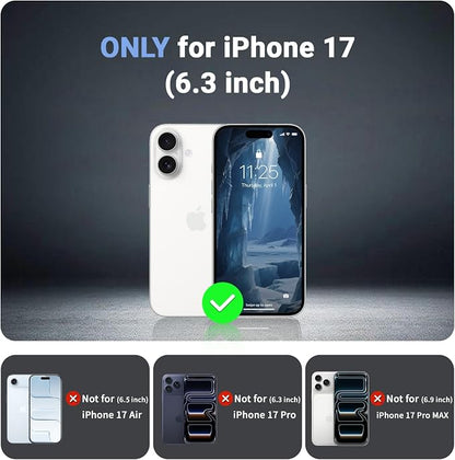 jaroco Magnetic for iPhone 17 Case, [Compatible with MagSafe][Military Grade Drop Protection][Heavy Duty Protection][Non-Slip][Shockproof] 2-Layer Durable Bumper Phone Case 6.3''-Deep Blue