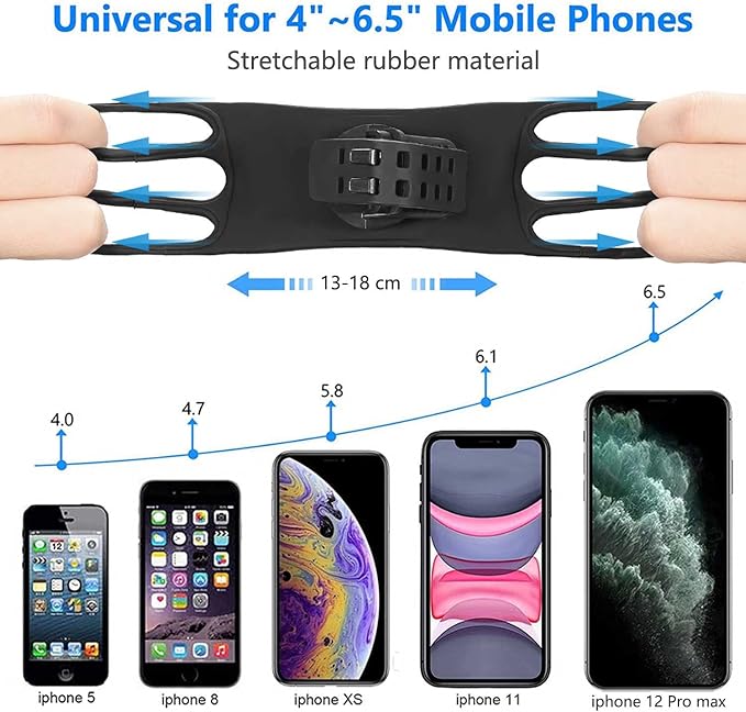 VOVIGGOL Bike Phone Mount 2 Pack, Universal Motorcycle Phone Holder for Bike, 360°Rotation Silicone Bicycle Phone Holder Handlebar Phone Mount Compatible with iPhone, Samsung, All Smartphones